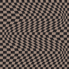 Poster - Brown checkerboard pattern illustration 