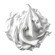 A fluffy whipped cream dollop isolated on transparent background