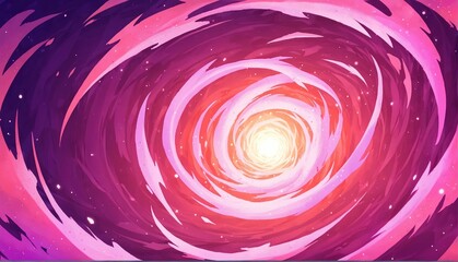 Wall Mural - abstract pink to purple gradient spiral flame burning sparks effects anime cartoon style background from Generative AI