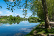 Adour river. New Aquitaine. Les Landes, France
