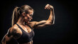© Uncle-Ice - A muscular woman flexing her arm to show off his biceps