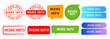 more info stamp speech bubble and button website sign for option information
