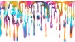 Paint dripping on Transparent background