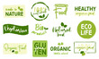 Organic food and nature product for food and drink market, organic and healthy products promotion.