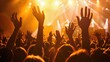 © Afeefa_Rehman - Many people in the public raising their hands at a concert or party. Concept of party and people having a good time.