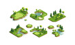 © Coosh448 - golf course set isometric vector flat isolated illustration