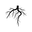 underground tree root cartoon. network structure, foundation soil, water oxygen underground tree root sign. isolated symbol vector illustration