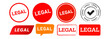 legal square circle stamp and speech bubble label sticker sign for business licensed