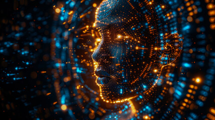 Wall Mural - Concept Artificial Intelligence Robotics Internet Revolution