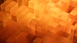 © RocknRoller Studios - Precisely Arranged Translucent Blocks. Orange and Yellow, Contemporary Tech Background. 3D Render.