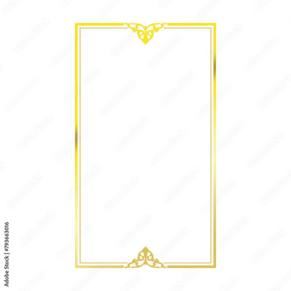 Gold border frame.eps Stock Vector | Adobe Stock