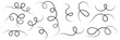 Messy pen scribbles hand drawn set. Hand drawn pen scribbles. . Hand drawn scribble element set