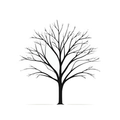 tree | minimalist and simple line white background - vector illustration