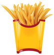 Vector graphic of a fast food french fries box
