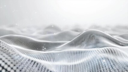 dot white gray wave light technology texture background. seamless looping overlay 4k virtual video animation background