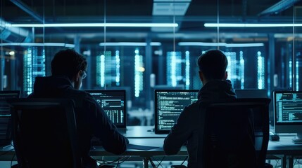IT Programmers Planning Blockchain Architecture