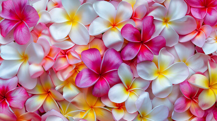 Wall Mural - Frangipani flowers background. 