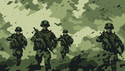 Wall Mural - military camouflage background