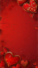 Wall Mural - background for Valentine's day flier, it includes hearts and Valentine's day themes 