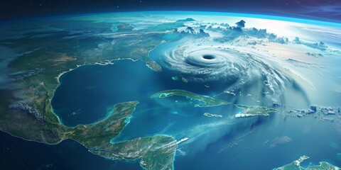 Wall Mural - a stormy sky with a swirling cloud