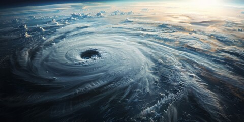 Wall Mural - a stormy sky with a swirling cloud