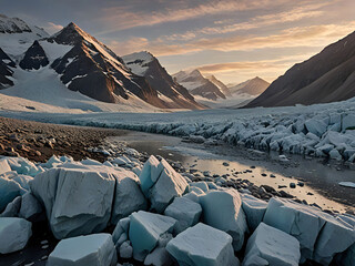 Canvas Print - Gletscher in der Sonne