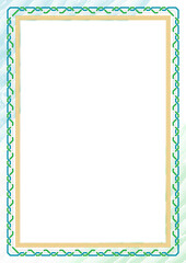 Wall Mural - Vertical  frame and border with Uzbekistan flag