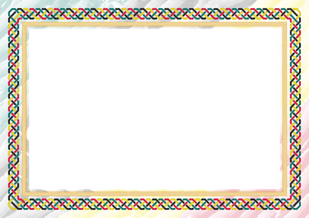 Wall Mural - Horizontal  frame and border with Mozambique flag