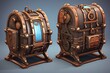 Steampunk Metal Gadgetry: Unique Handcrafted Product Renders