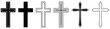 Christian cross icons set. Religion concept