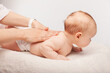 Baby chiropractic back treatment