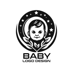 Wall Mural - Baby Vector Logo Design