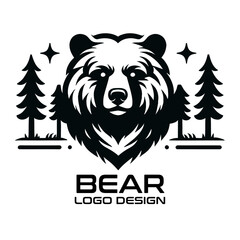 Wall Mural - Bear Vector Logo Design