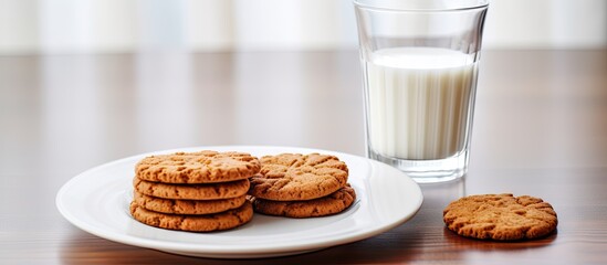 Sticker - Plate holds cookies and a glass of milk