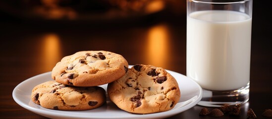 Sticker - Plate cookies glass milk