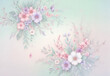Beautiful watercolor background with flowers. Pastel delicate colors. Spring.