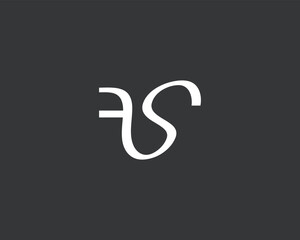 initial letter FS  logo design template