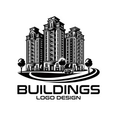 Wall Mural - Buildings Vector Logo Design