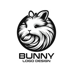 Wall Mural - Bunny Vector Logo Design