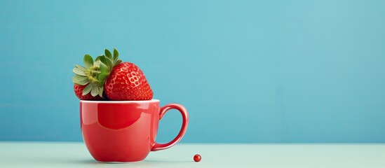 Wall Mural - Strawberry and Berry in Red Cup