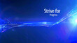 A captivating cobalt background with the encouraging words 