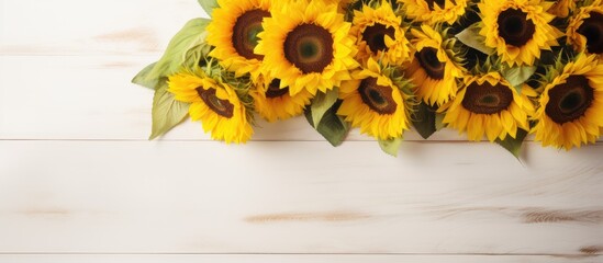 Sticker - Sunflowers on a white table