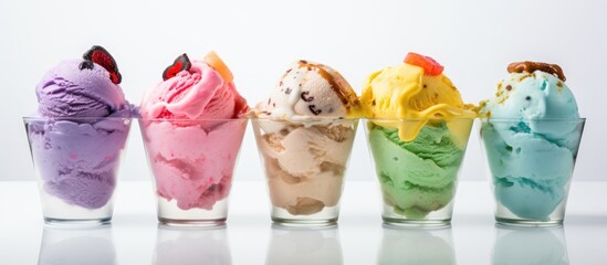 Wall Mural - Row of frozen treats in a glass