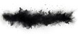 Black smoke billows over a white background