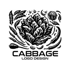 Wall Mural - Cabbage Vector Logo Design