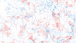 Red and blue colored triangle shapes and network lines on white illustration background.