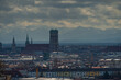 Munich view point across the historical city shape
