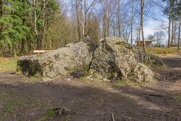 View of Charlemagne's bedstead, according to legend, Emperor Charlemagne took a rest here after a hunt