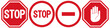 vector stop icon, prohibited passage, stop sign icon, no entry sign on white background, red stop logo, prohibition sign, vector artwork