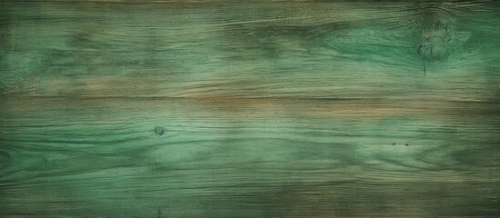 Wall Mural - Wooden surface green stain close up